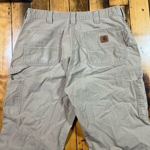 Carhartt Men’s 36x30 (Fits 34x28) Loose Original Pants Tan Carpenter Work Wear